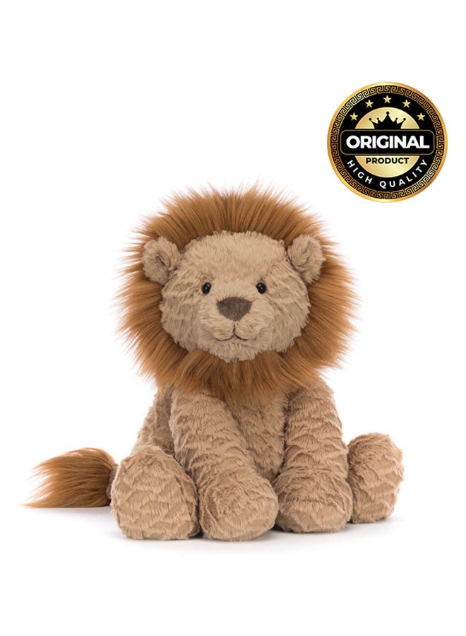 Jellycat دبدوب الأسد فادلودل – لعبة محشوة ناعمة بأرجل كوردية، هدية عيد الحب لطيفة للأطفال والبالغين، مجموعة جليكات، 23 سم - Image 1